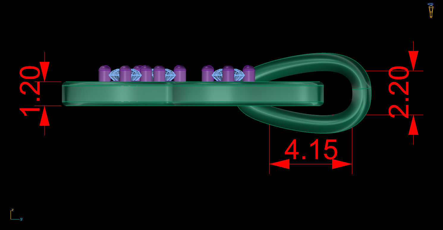 Pendant 16 Butterfly 3D print model_11