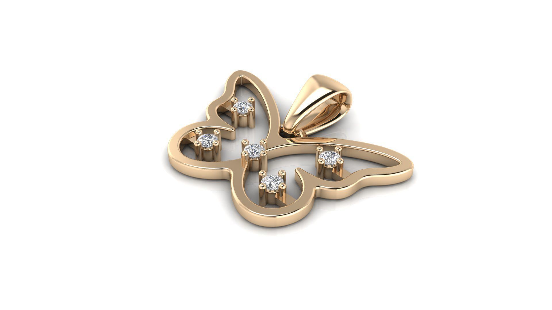 Pendant 16 Butterfly 3D print model_2