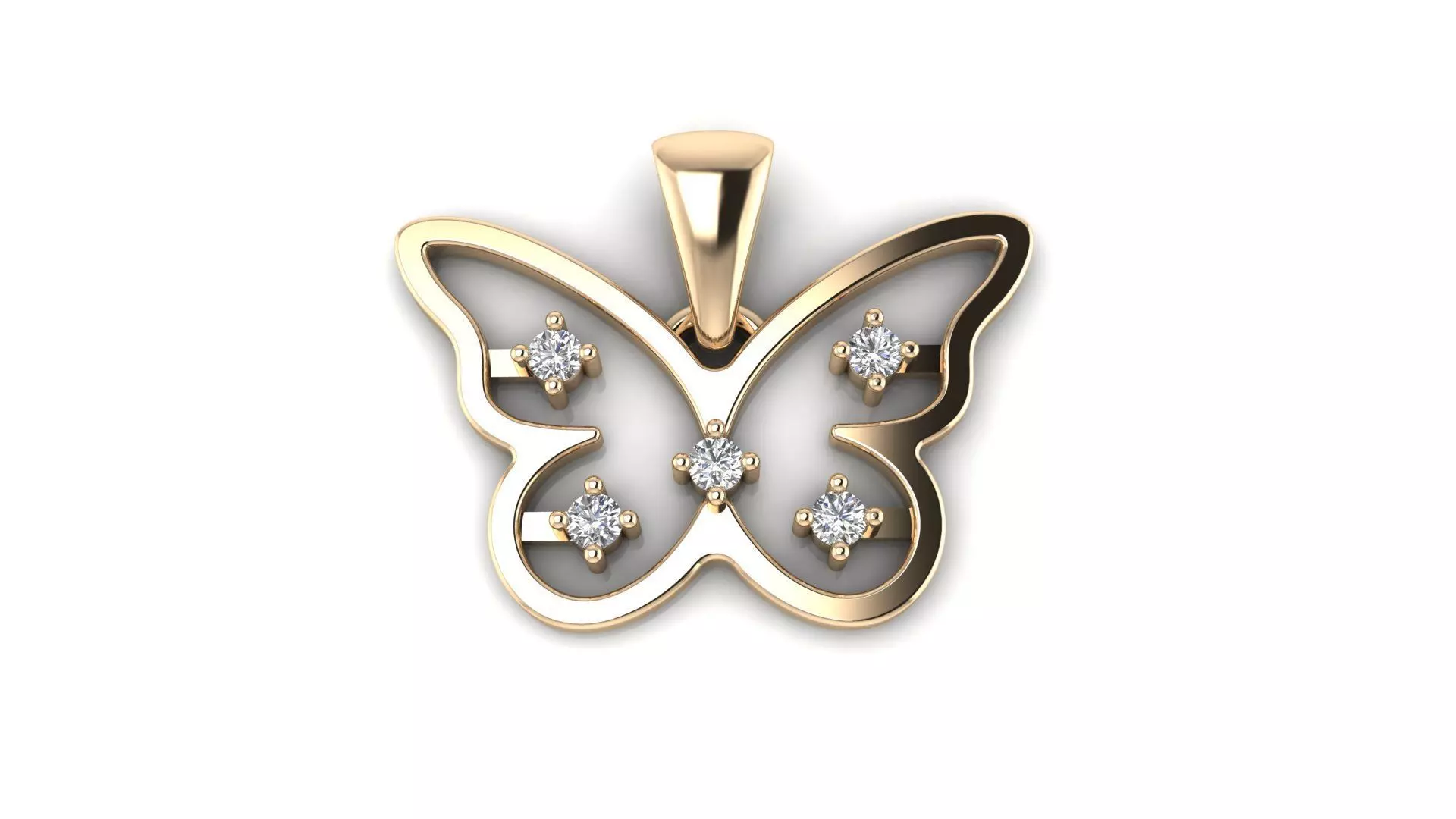 Pendant 16 Butterfly 3D print model_0