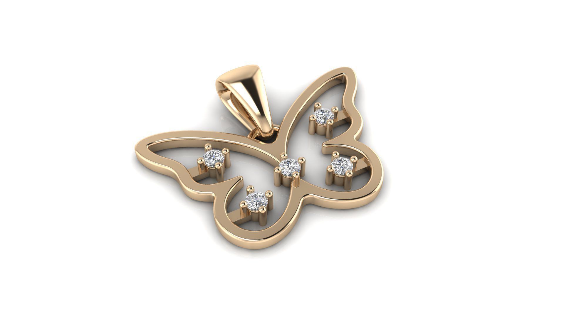 Pendant 16 Butterfly 3D print model_1