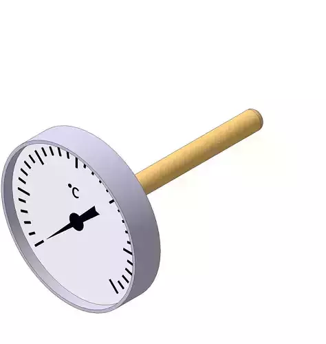 Thermometer d80 mm in a sleeve L80 mm