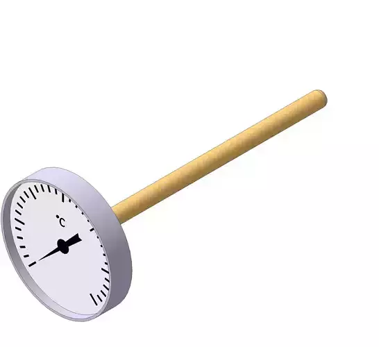 Thermometer d80 mm in a sleeve L160 mm