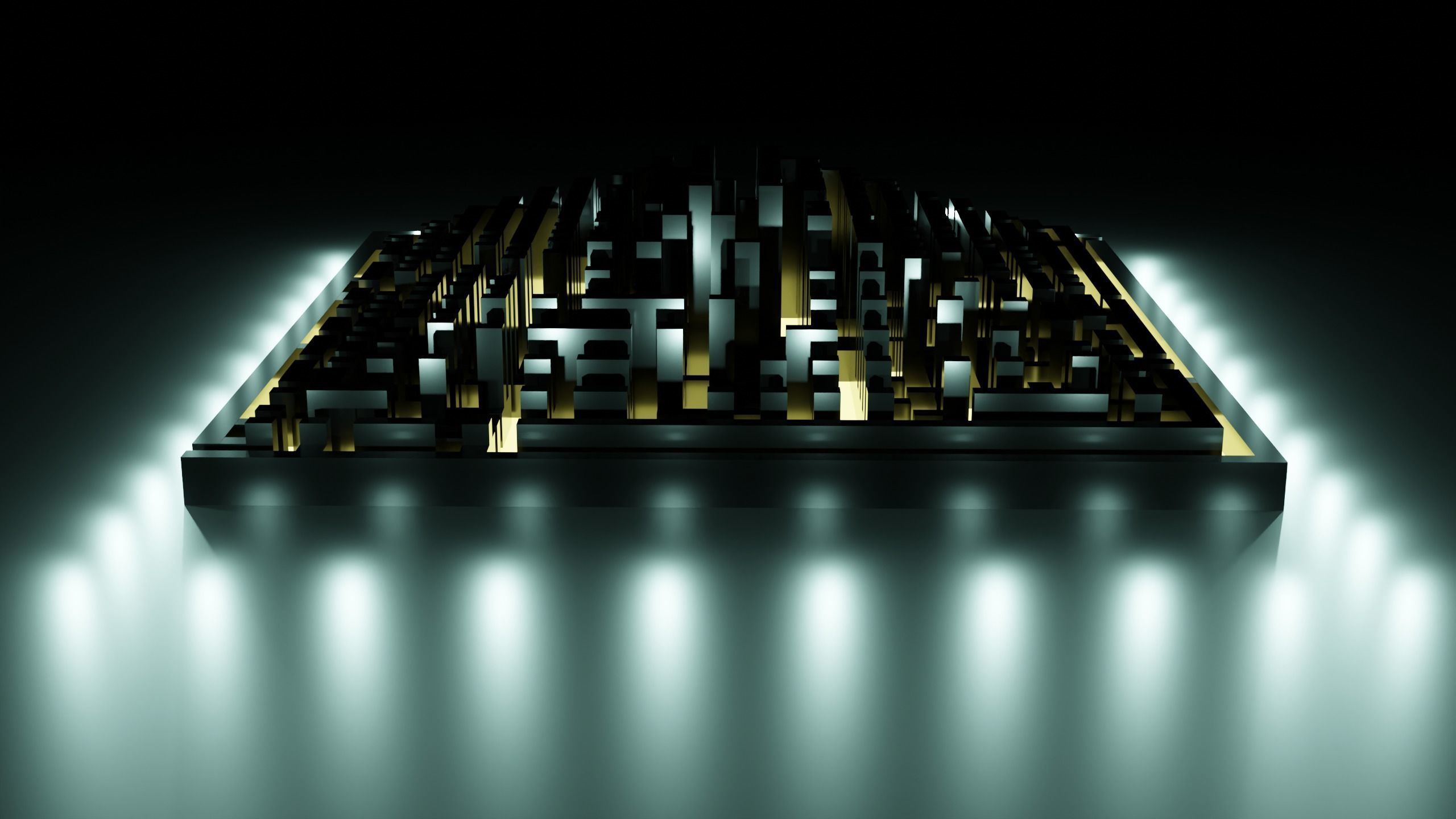 Pyramid Maze Low Poly Low-poly 3D model_5