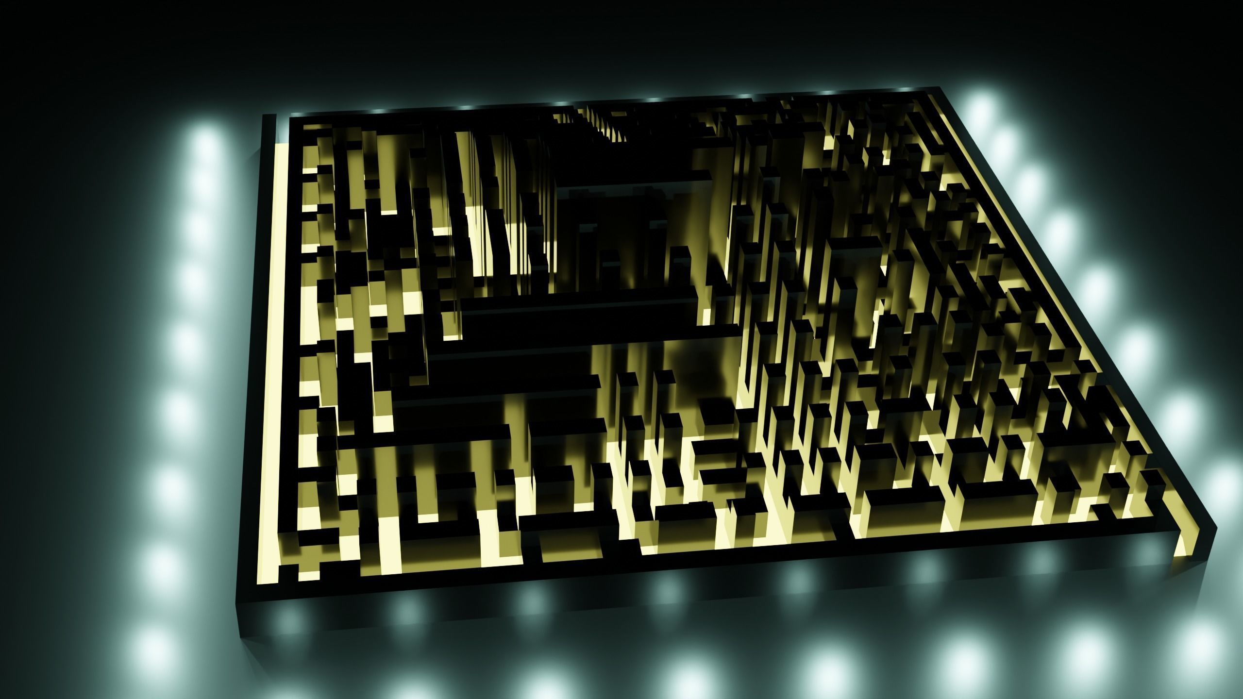 Pyramid Maze Low Poly Low-poly 3D model_2