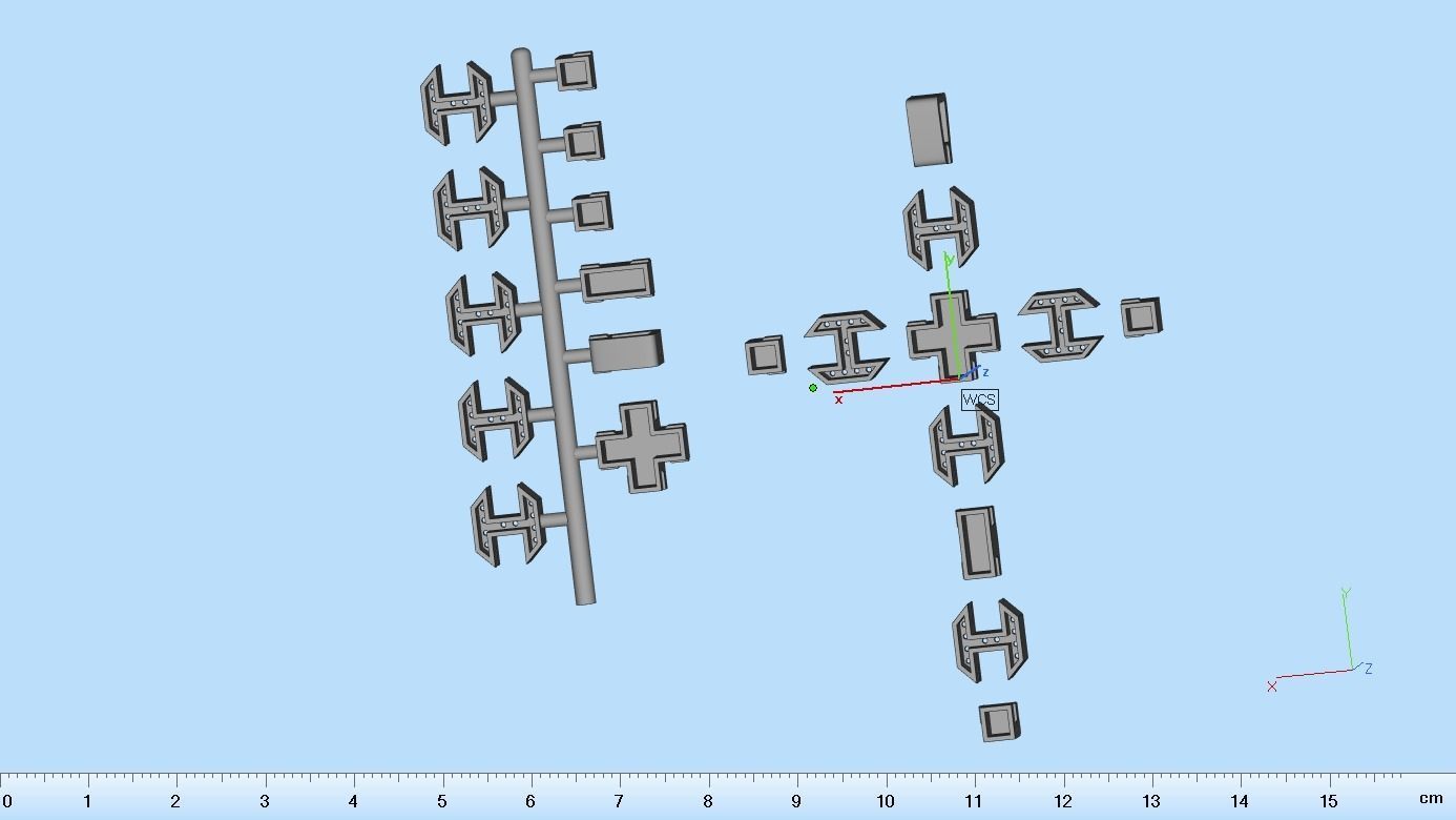 Pendant Cross with Diamonds N19 3D print model_23