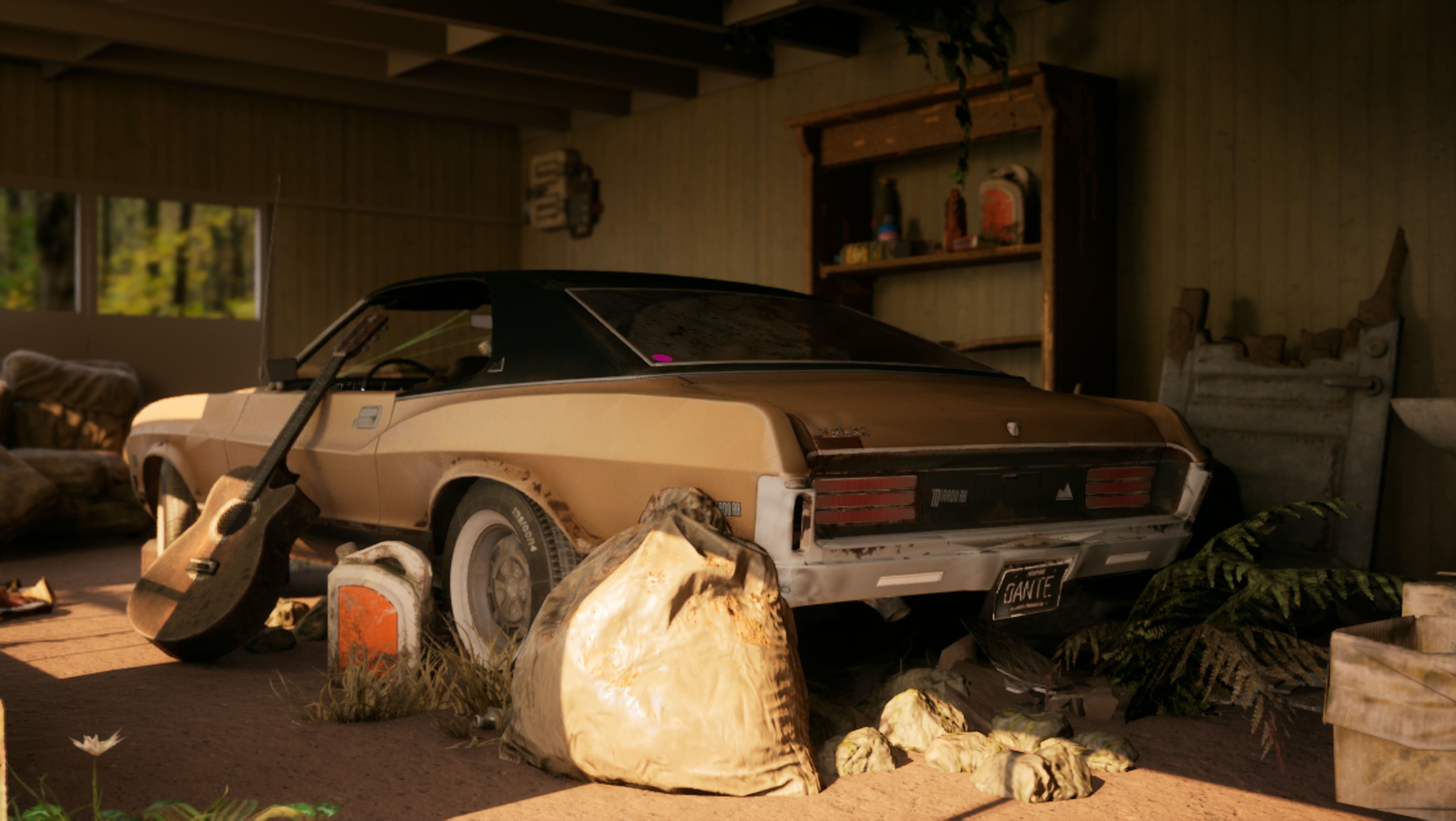 Abandoned car garage  UE5 Low-poly 3D model_1