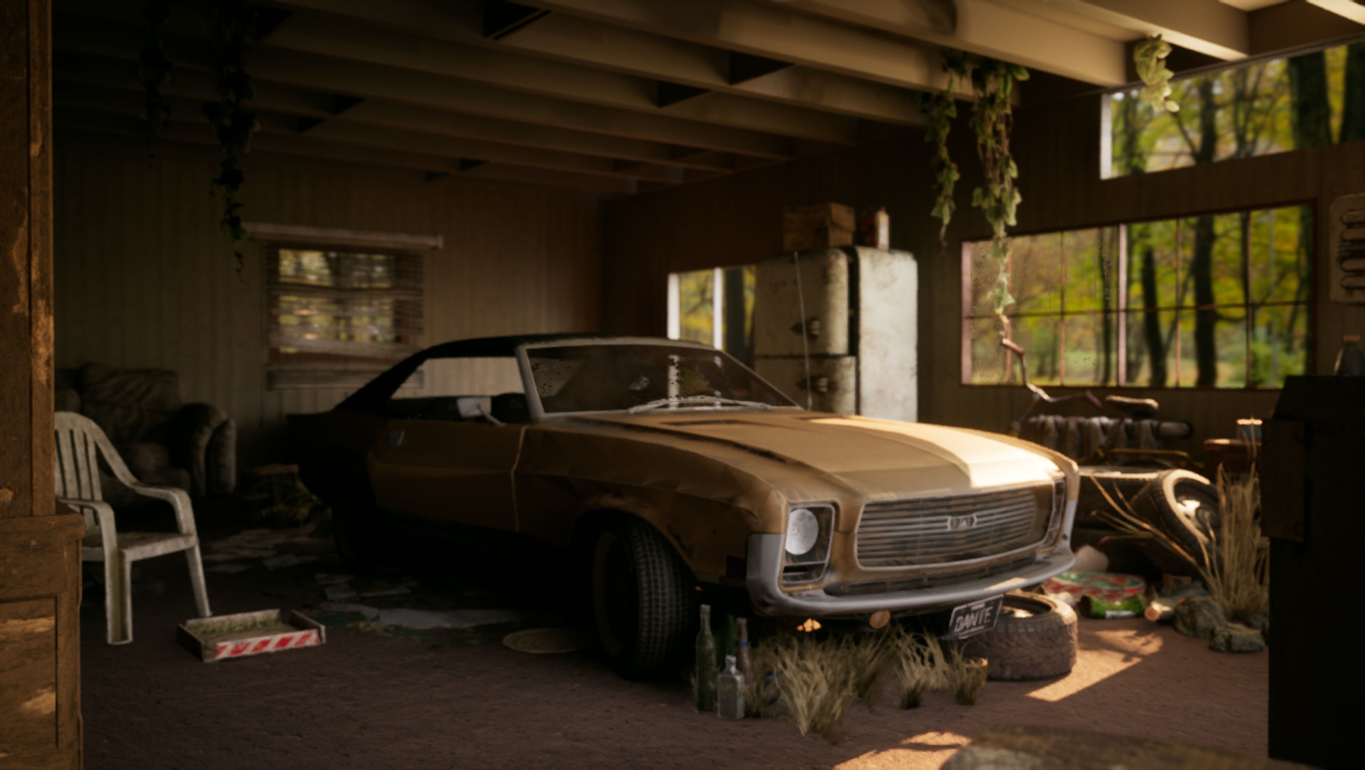 Abandoned car garage  UE5 Low-poly 3D model_3