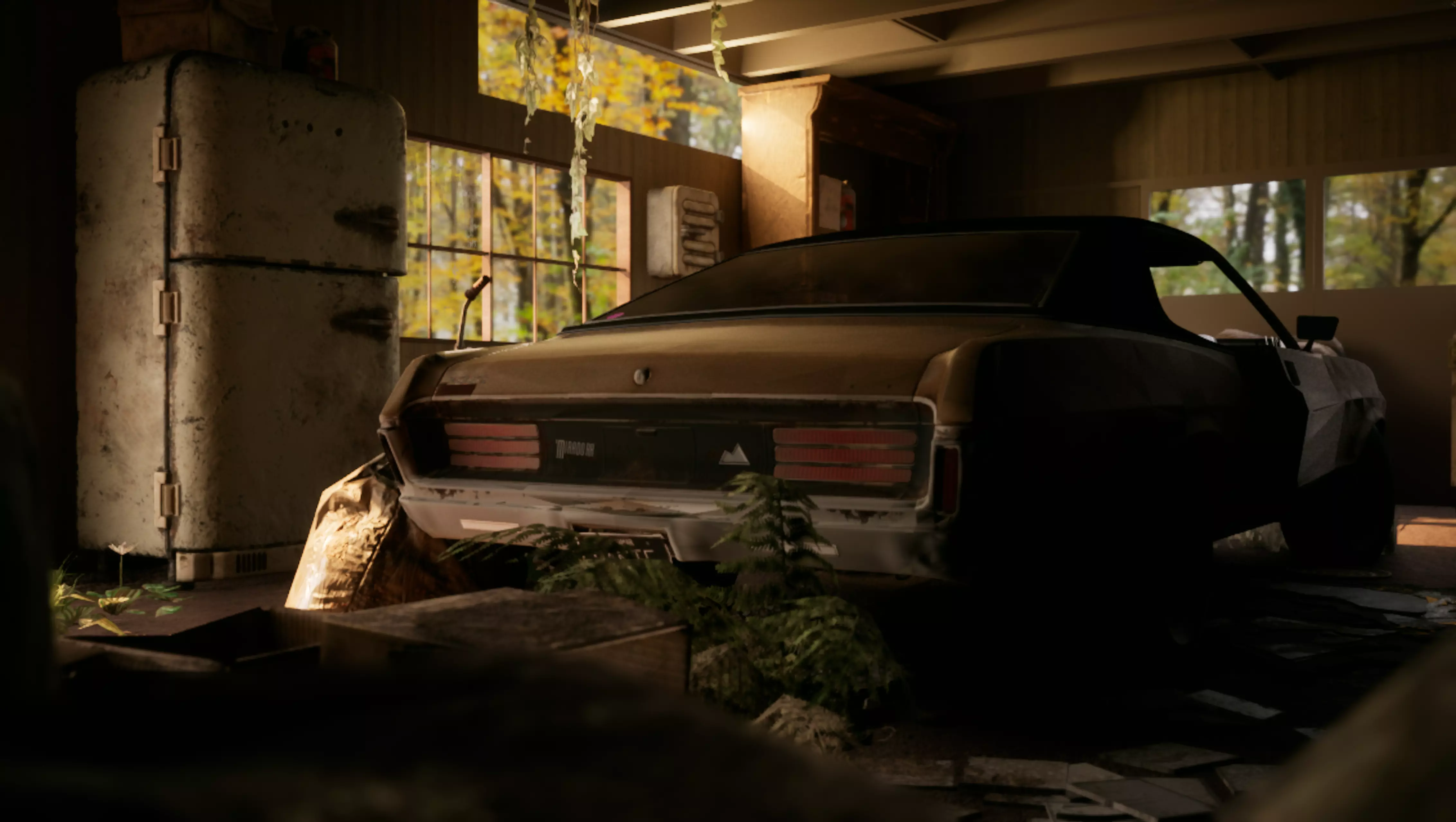 Abandoned car garage  UE5 Low-poly 3D model_0