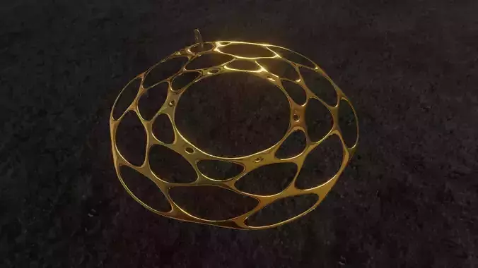 Mandala Earing 3d Model