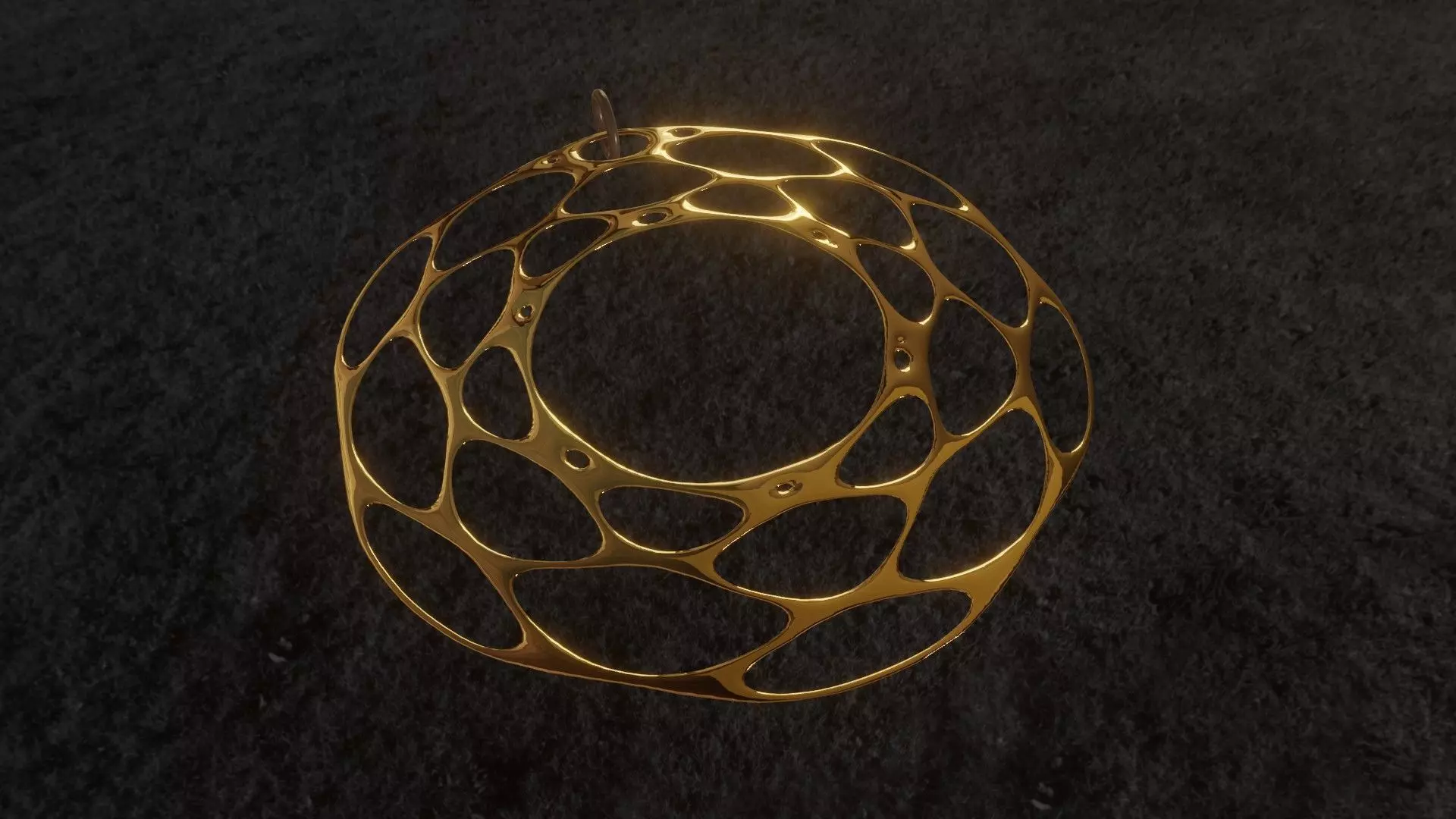 Mandala Earing 3d Model 3D model_0