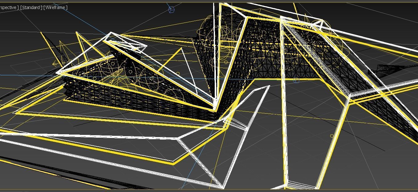 space frame  exterior archetecture 3D model_5