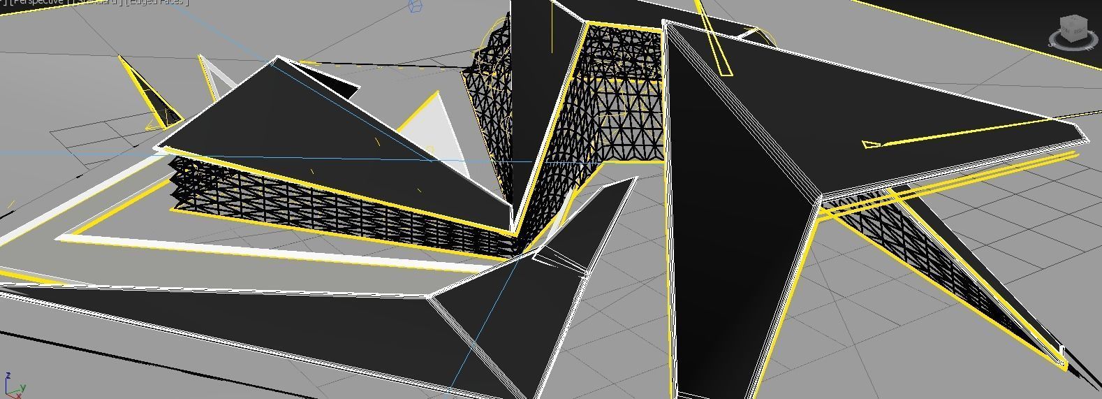space frame  exterior archetecture 3D model_4