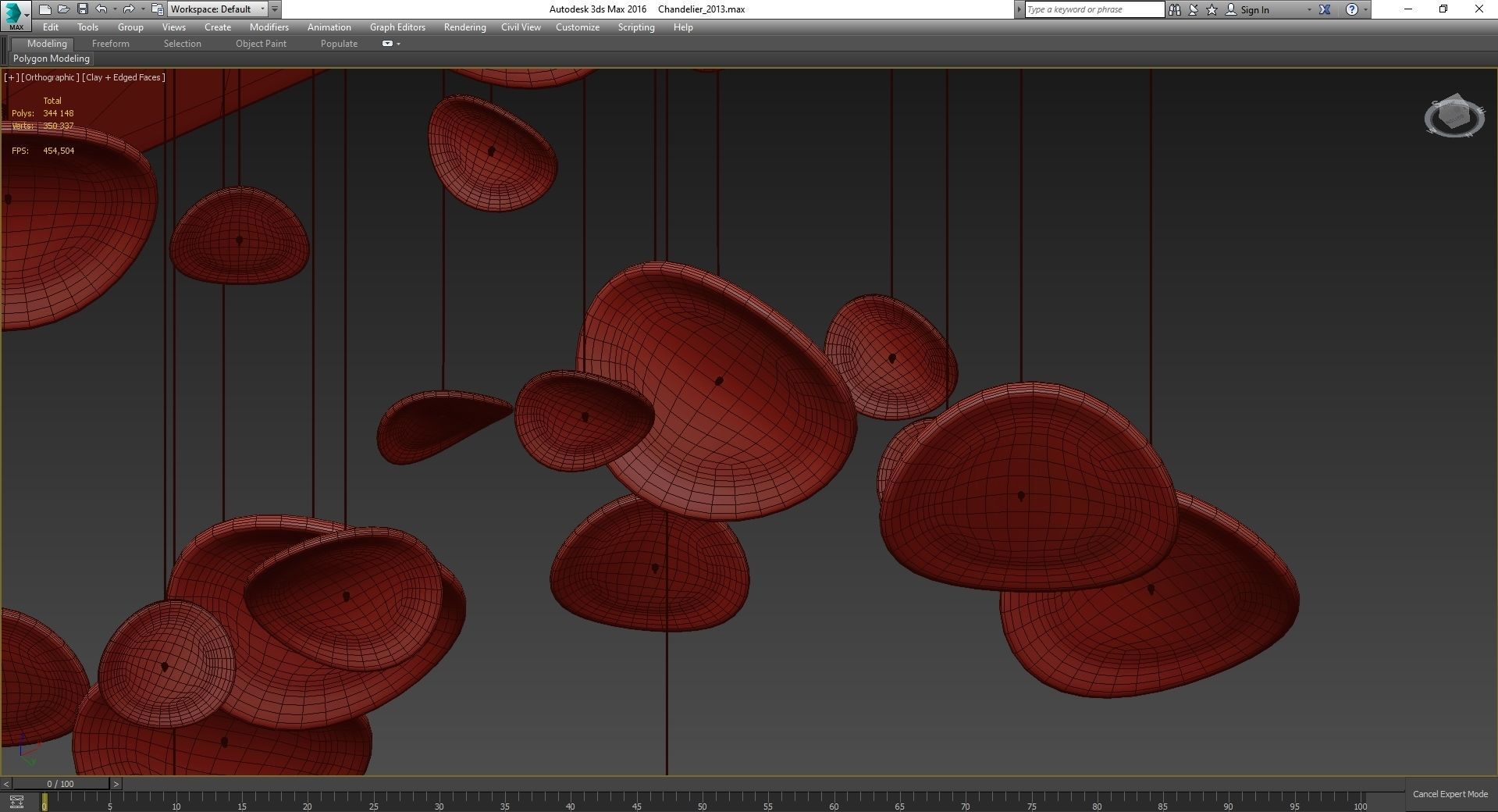 Chandelier drop 3D model_5