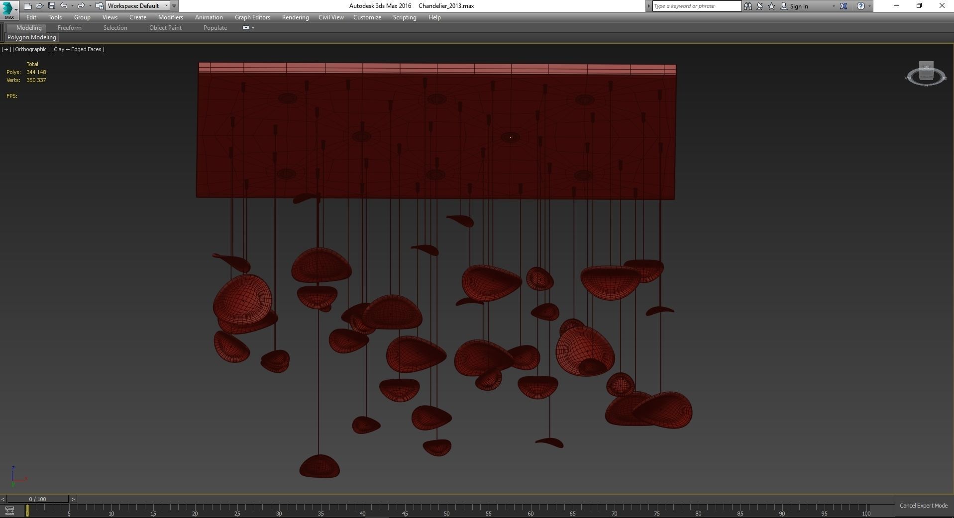 Chandelier drop 3D model_7
