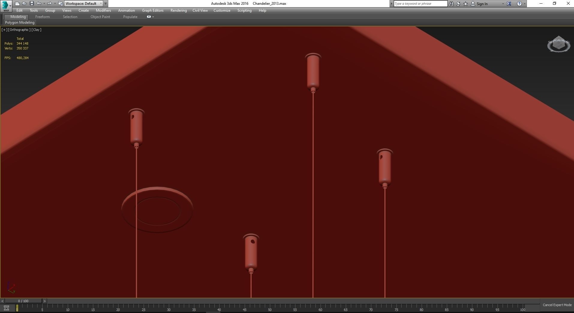 Chandelier drop 3D model_6