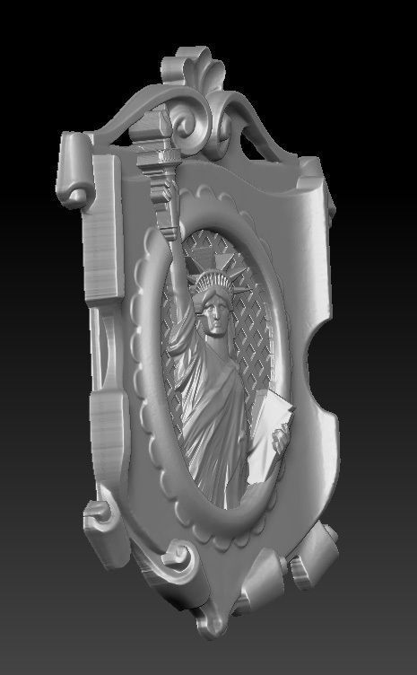 Statue of Libery Relief 3D model_2