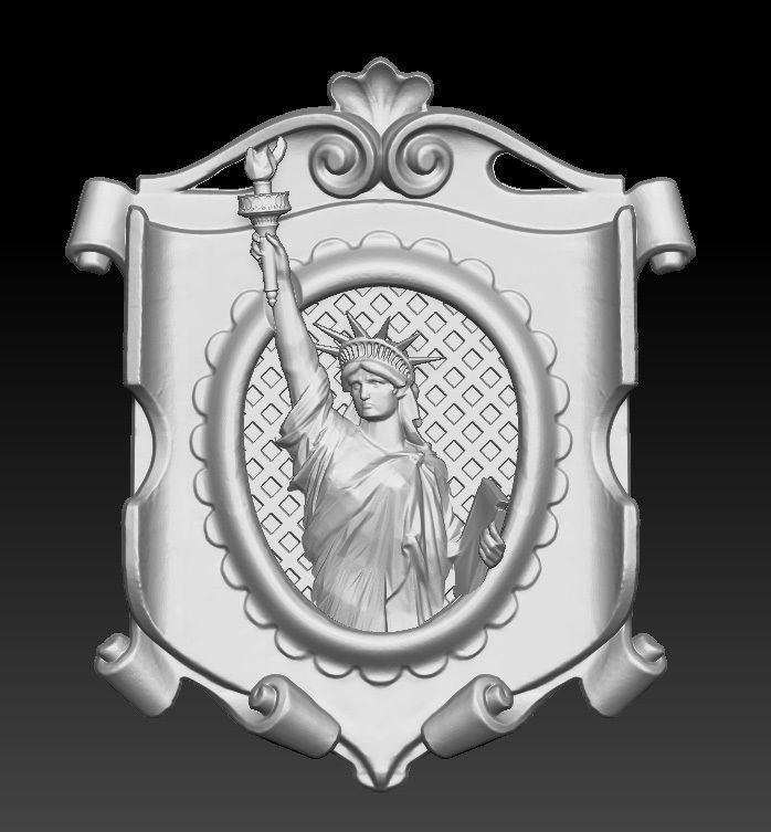 Statue of Libery Relief 3D model_1