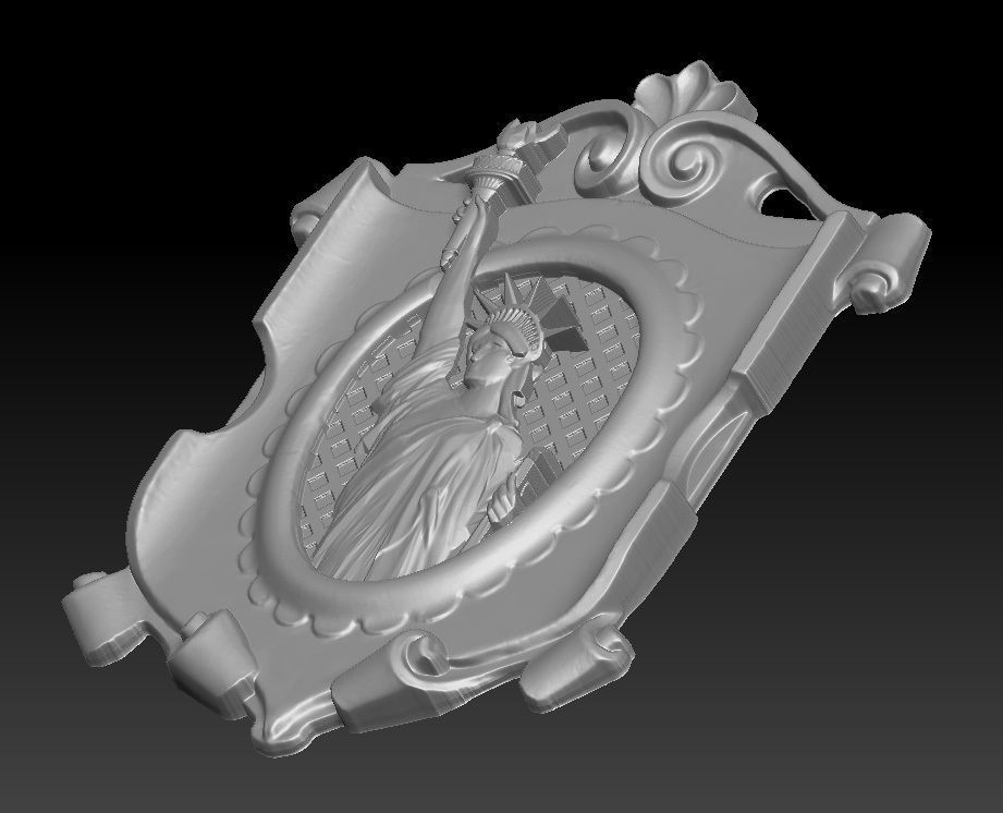 Statue of Libery Relief 3D model_4