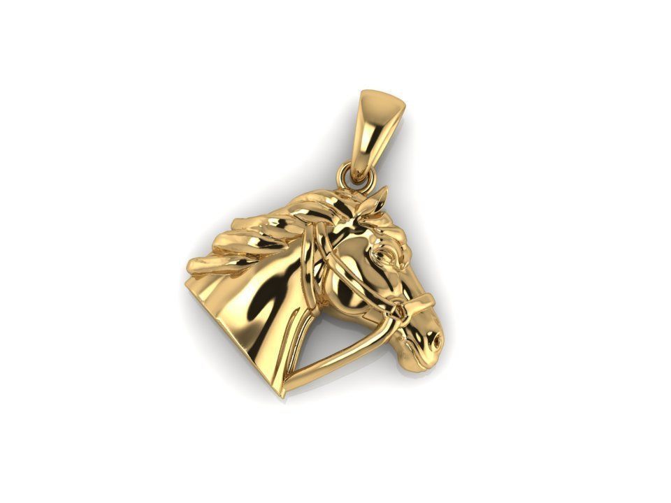 HORSE PENDANT 3D print model_2