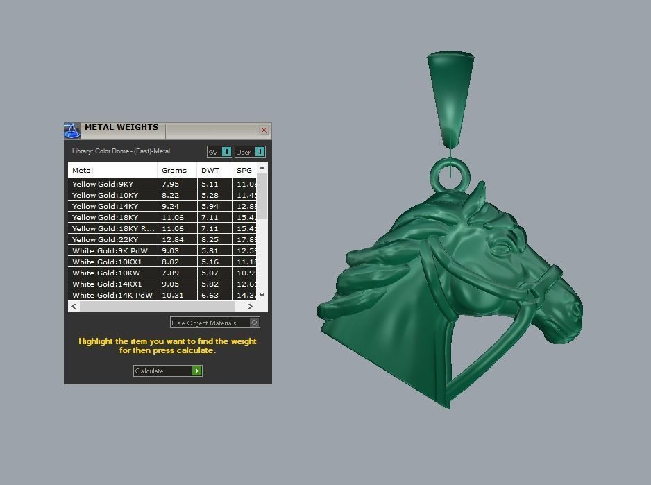 HORSE PENDANT 3D print model_4