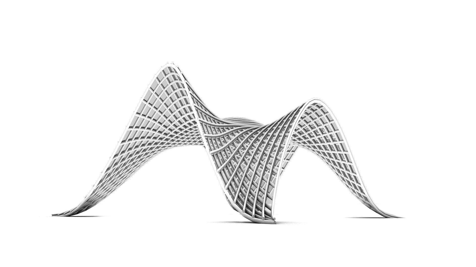 0002 - Shaded Parametric Pergola 3D model_12