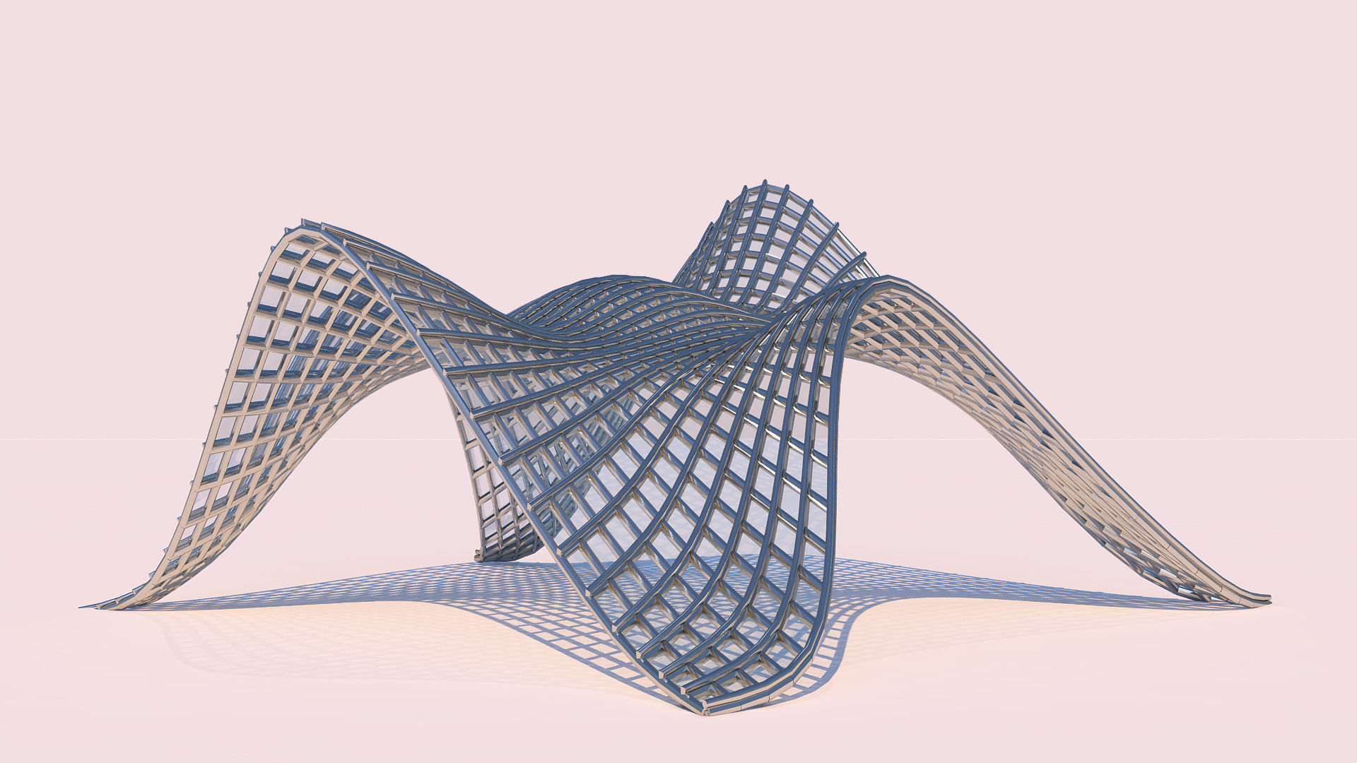 0002 - Shaded Parametric Pergola 3D model_7