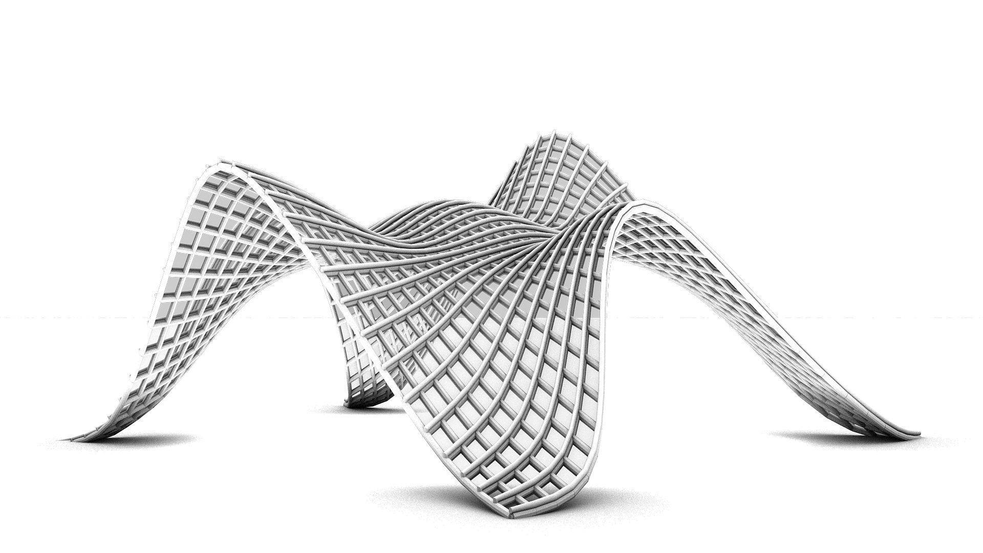0002 - Shaded Parametric Pergola 3D model_10