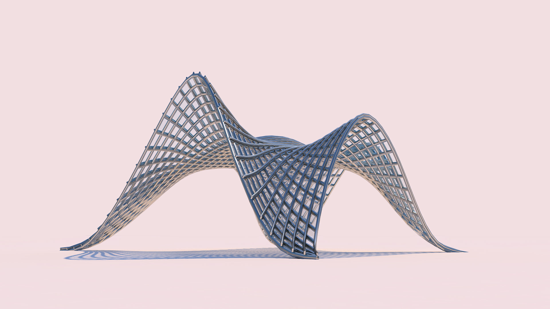 0002 - Shaded Parametric Pergola 3D model_9