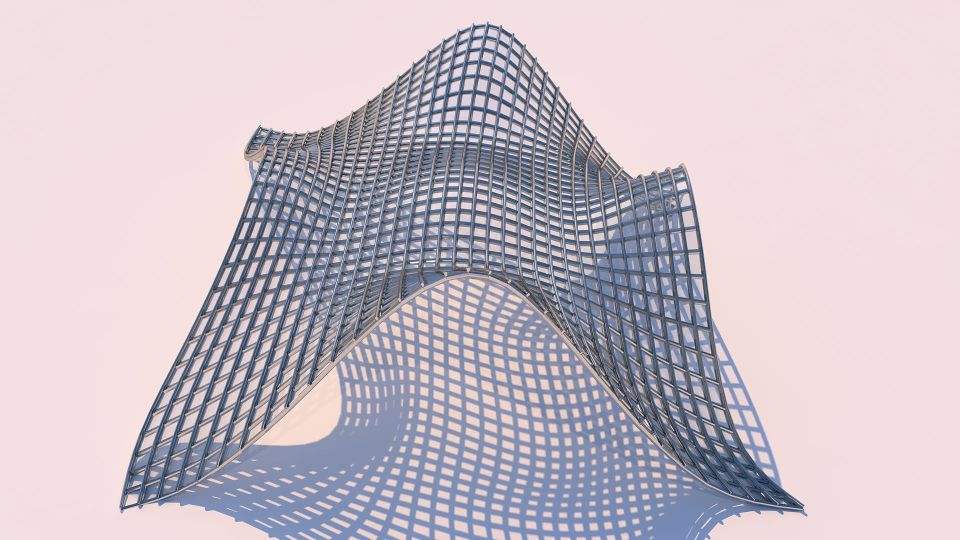 0002 - Shaded Parametric Pergola 3D model_8
