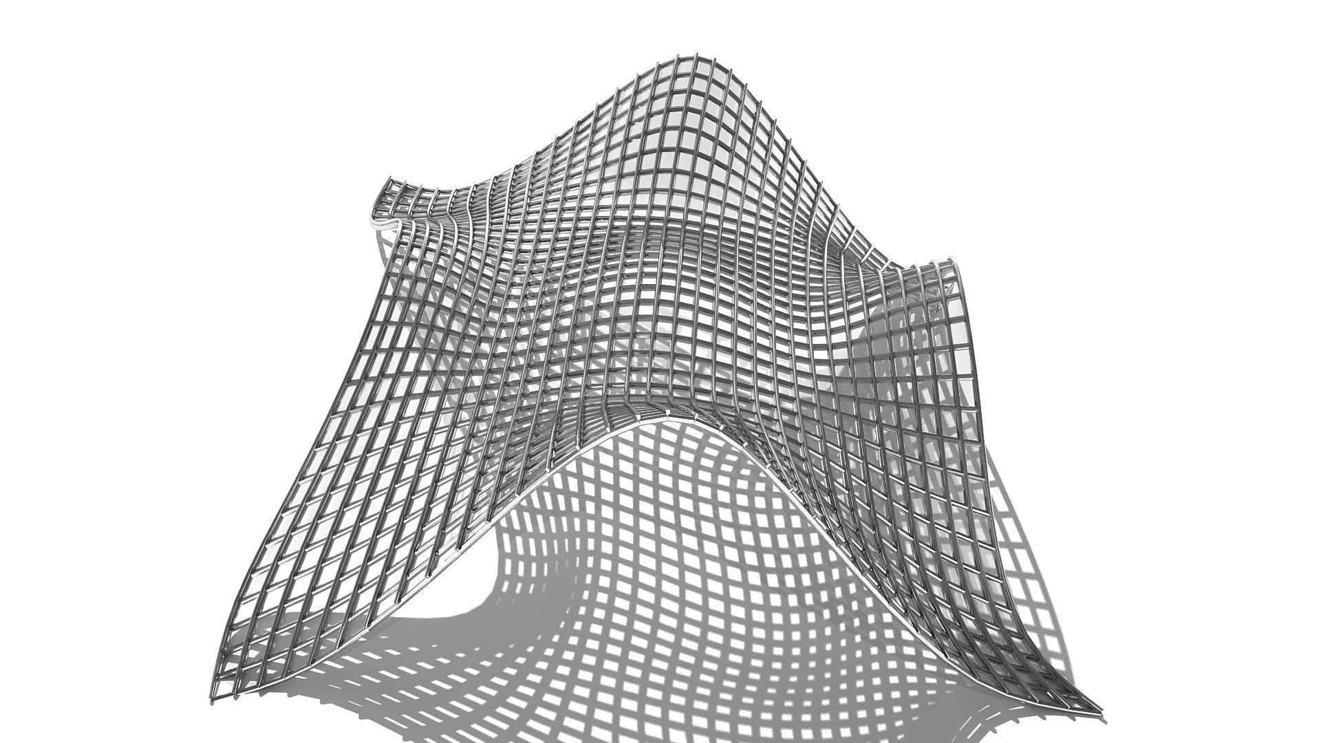 0002 - Shaded Parametric Pergola 3D model_3