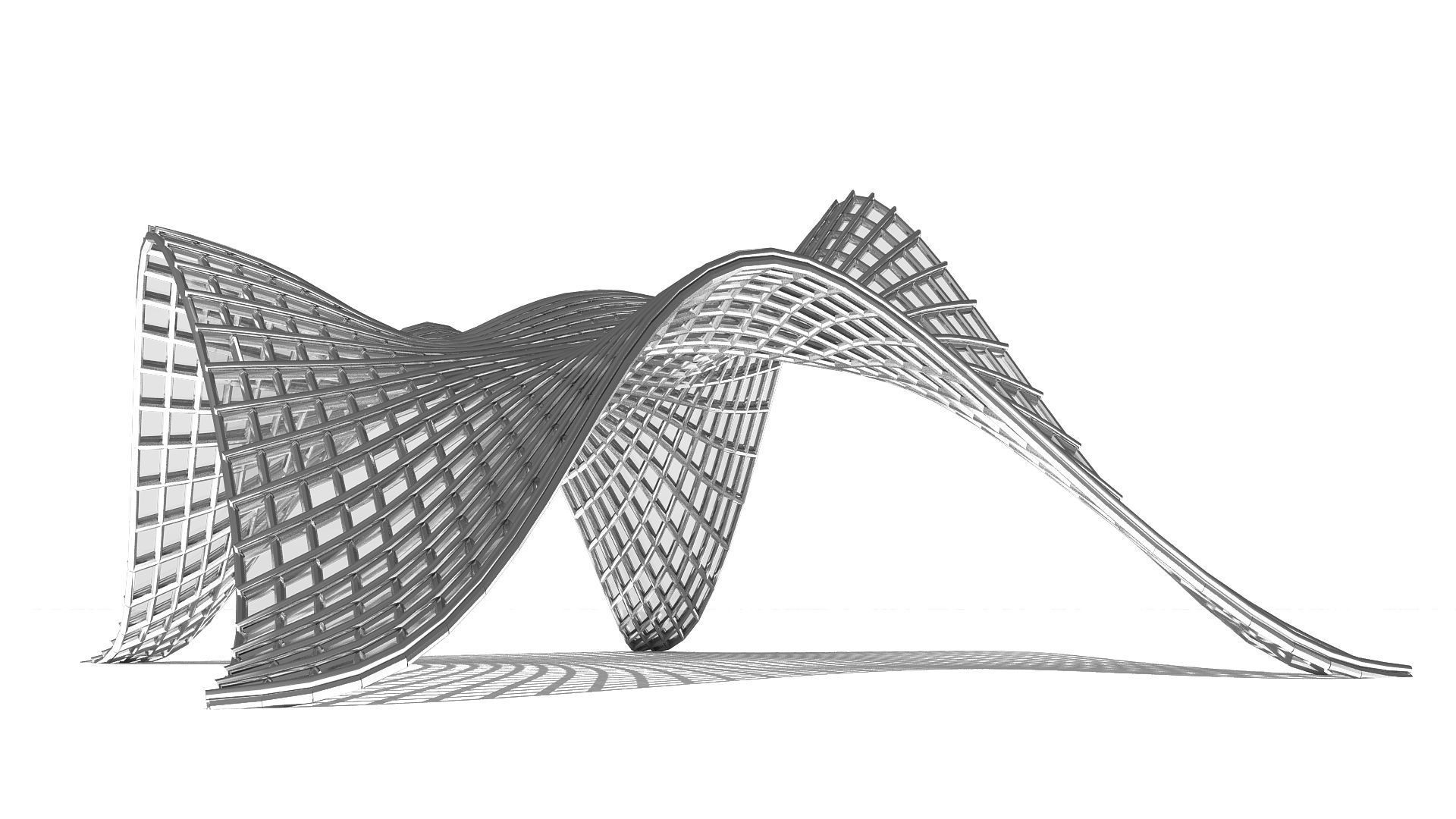 0002 - Shaded Parametric Pergola 3D model_4