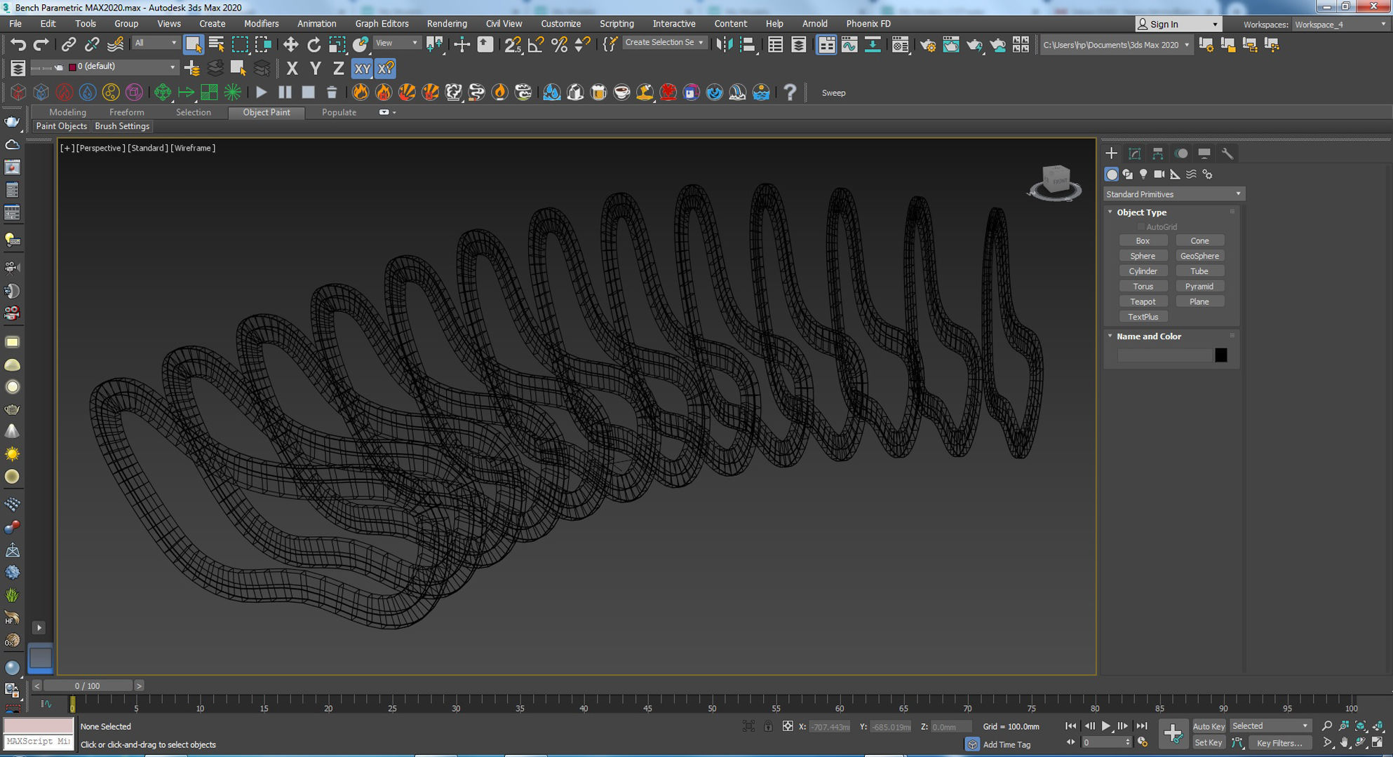 0003 - Bench Parametric 3D model_7