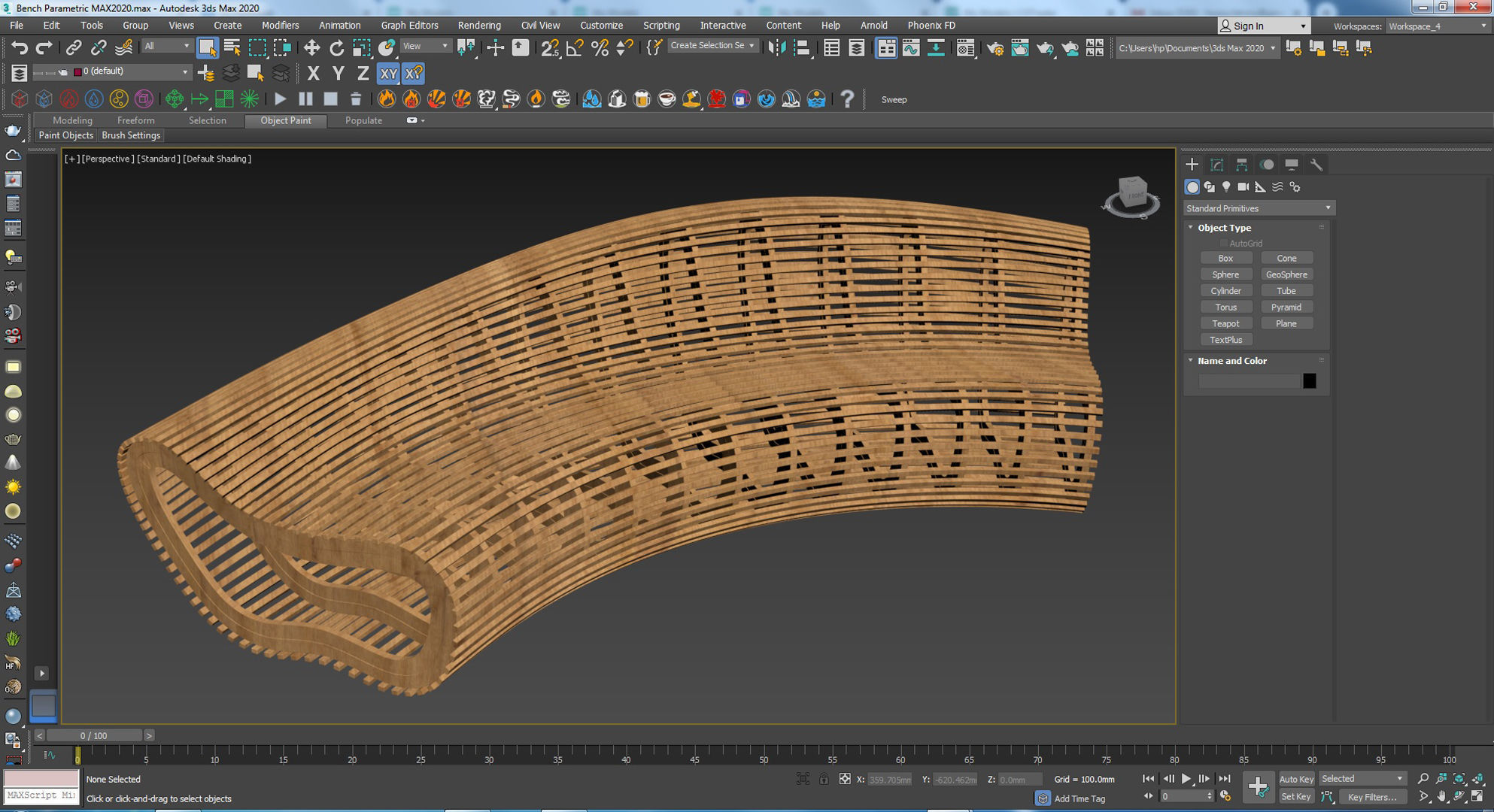 0003 - Bench Parametric 3D model_6