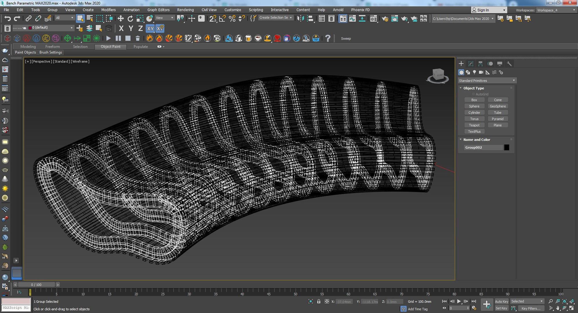 0003 - Bench Parametric 3D model_8