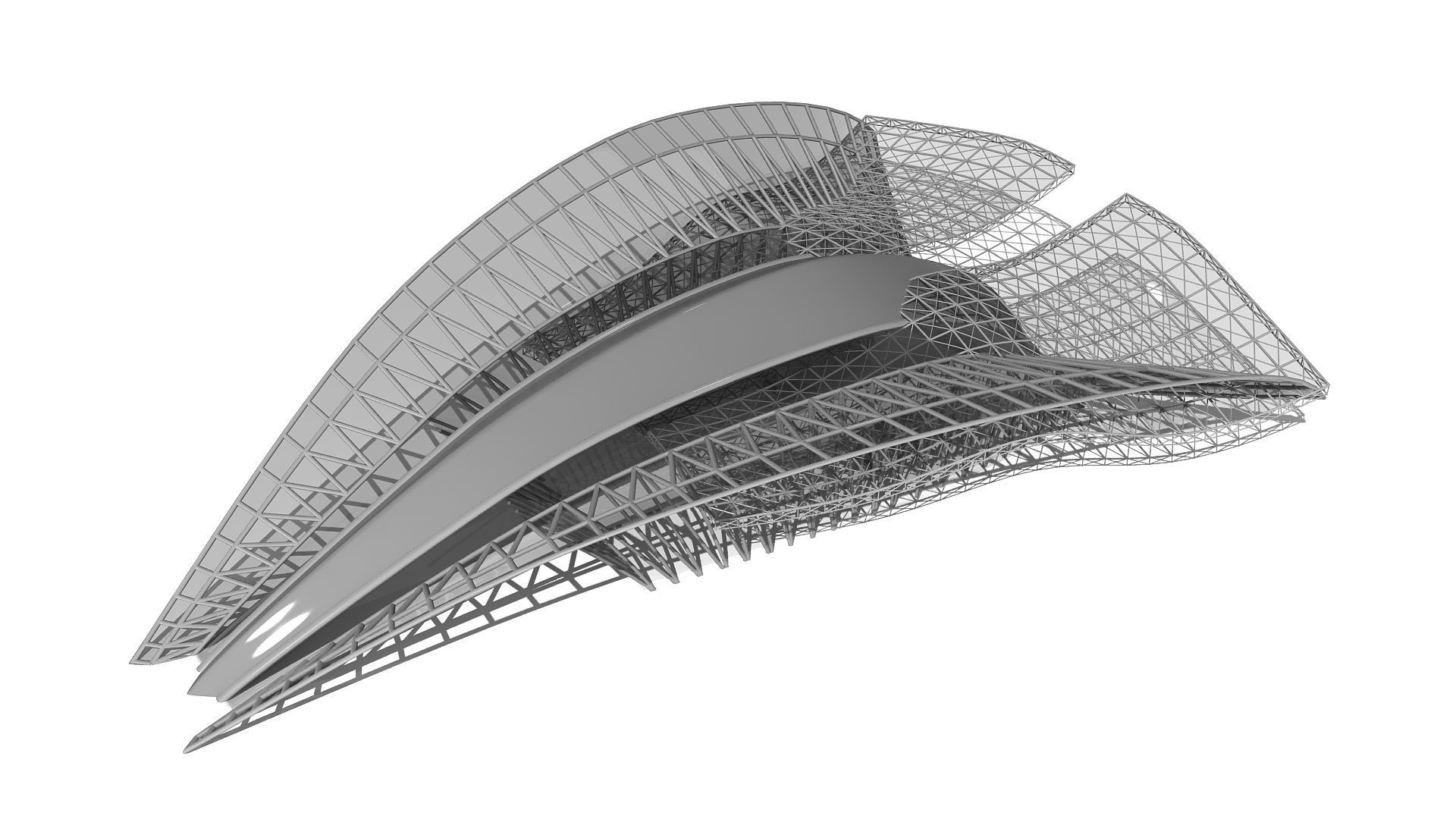 0004 - Parametric Shaded Station Structure 3D model_1