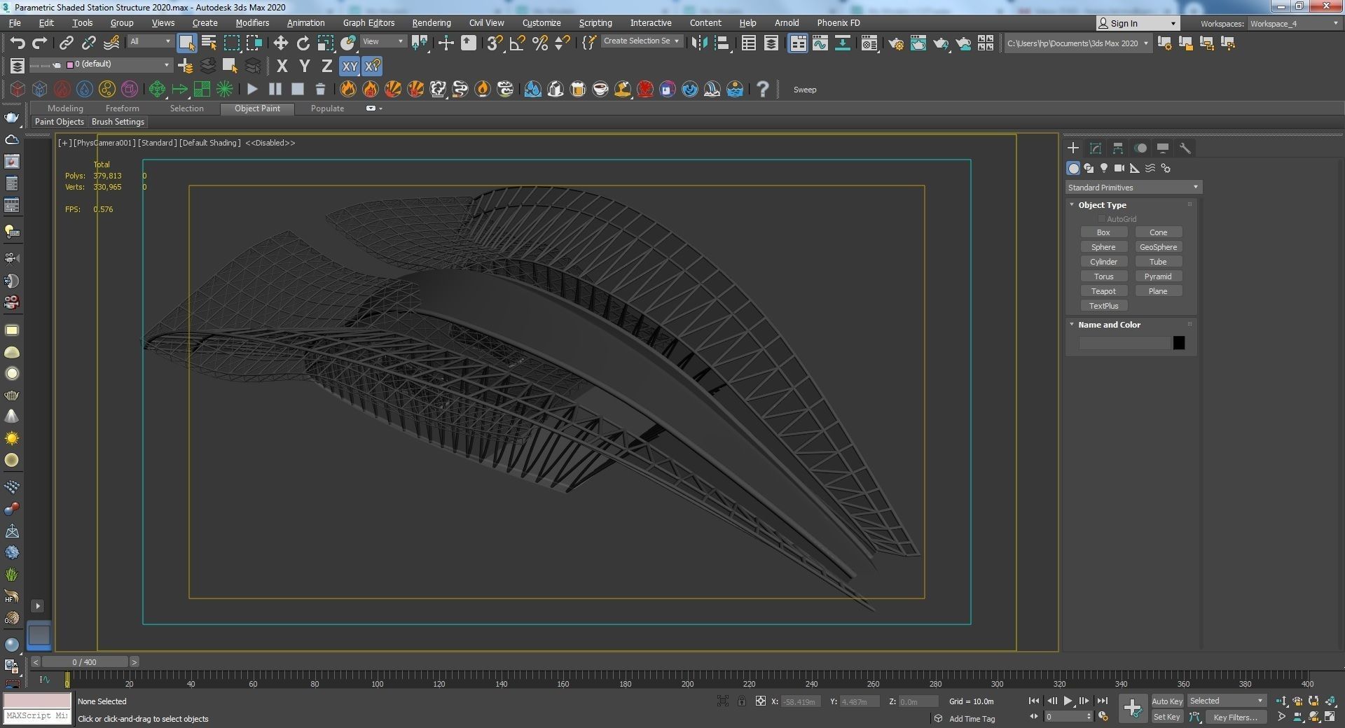0004 - Parametric Shaded Station Structure 3D model_8