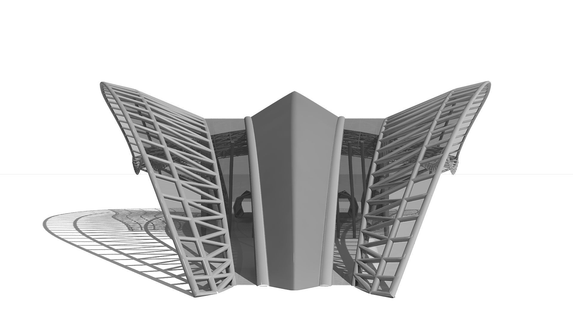 0004 - Parametric Shaded Station Structure 3D model_3