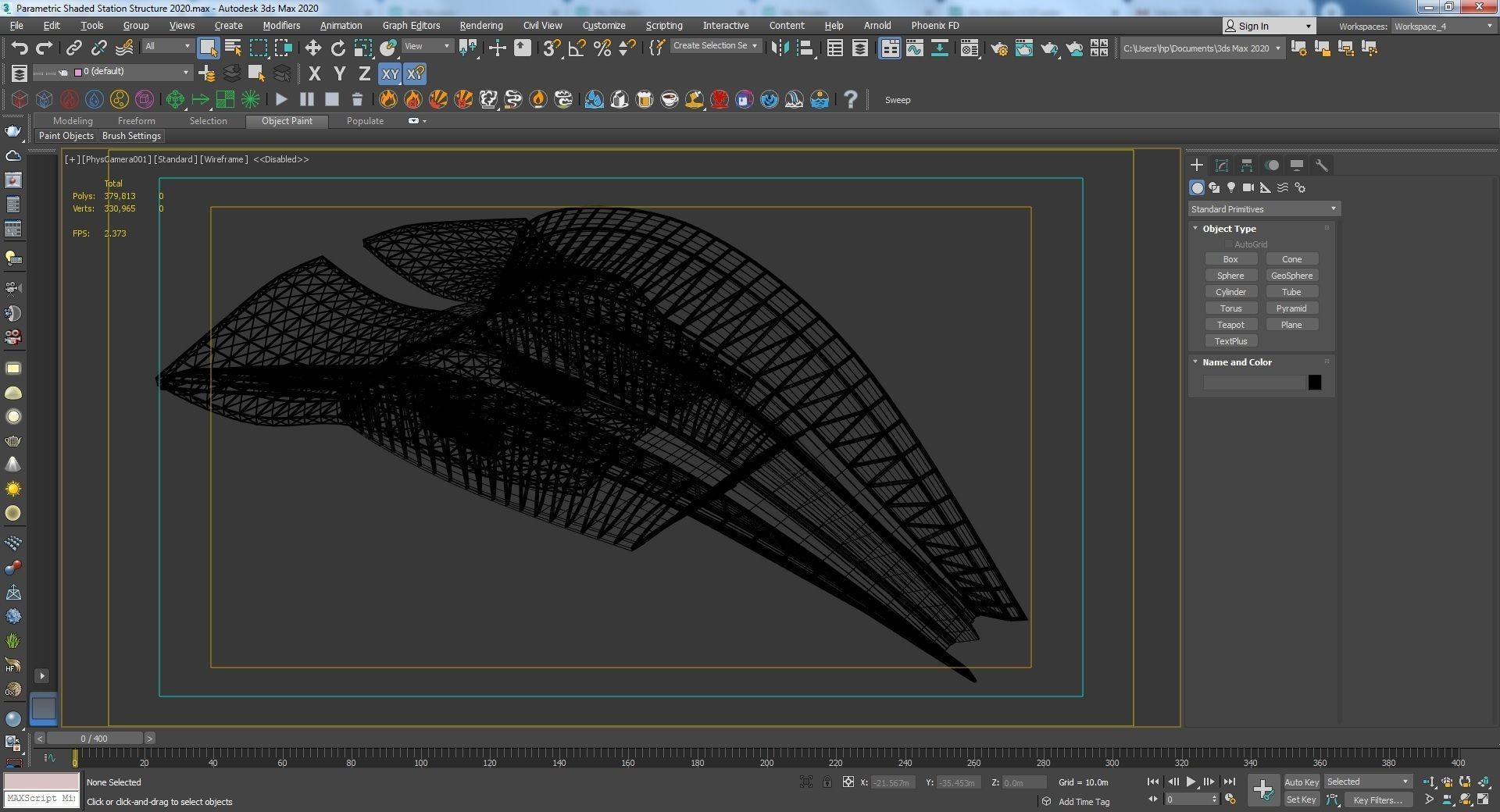 0004 - Parametric Shaded Station Structure 3D model_9