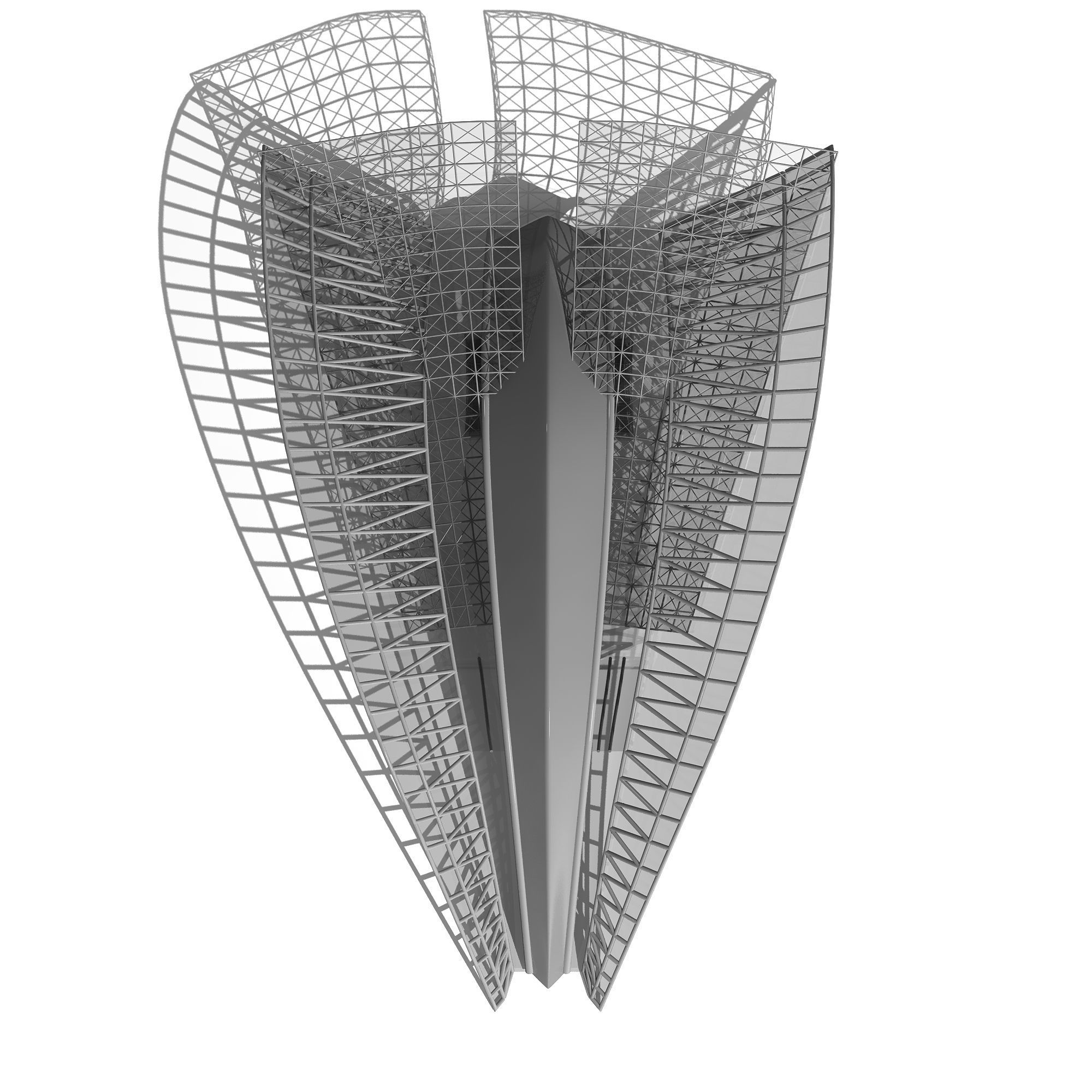 0004 - Parametric Shaded Station Structure 3D model_4
