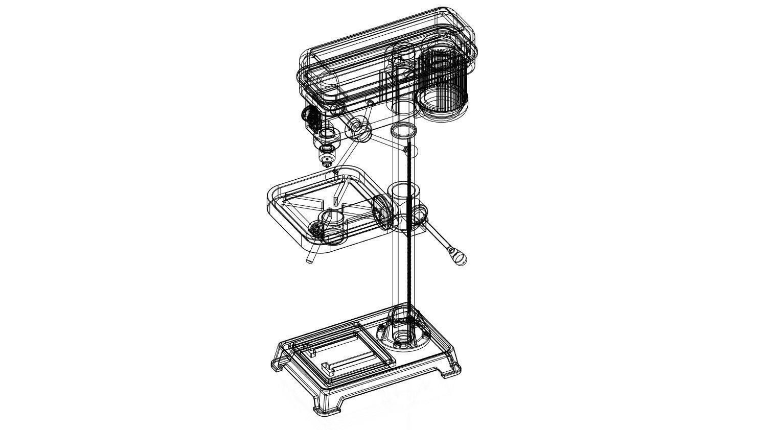 3d printable pillar drilling machine 1-24 3D print model_13