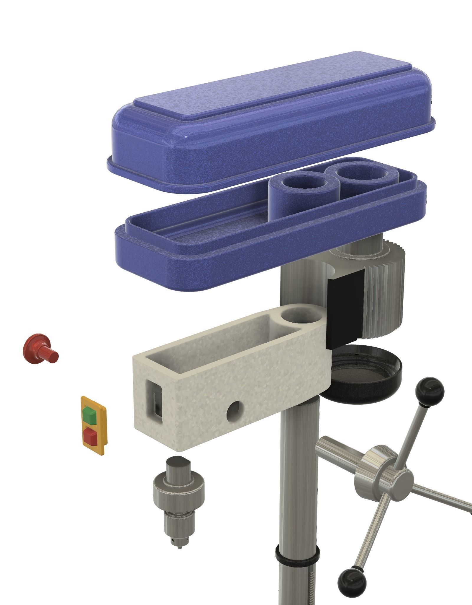 3d printable pillar drilling machine 1-24 3D print model_8