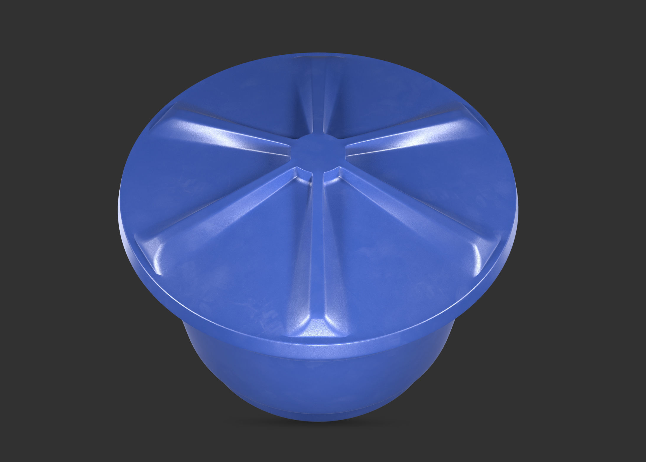 Water Tank Low-poly 3D model_3
