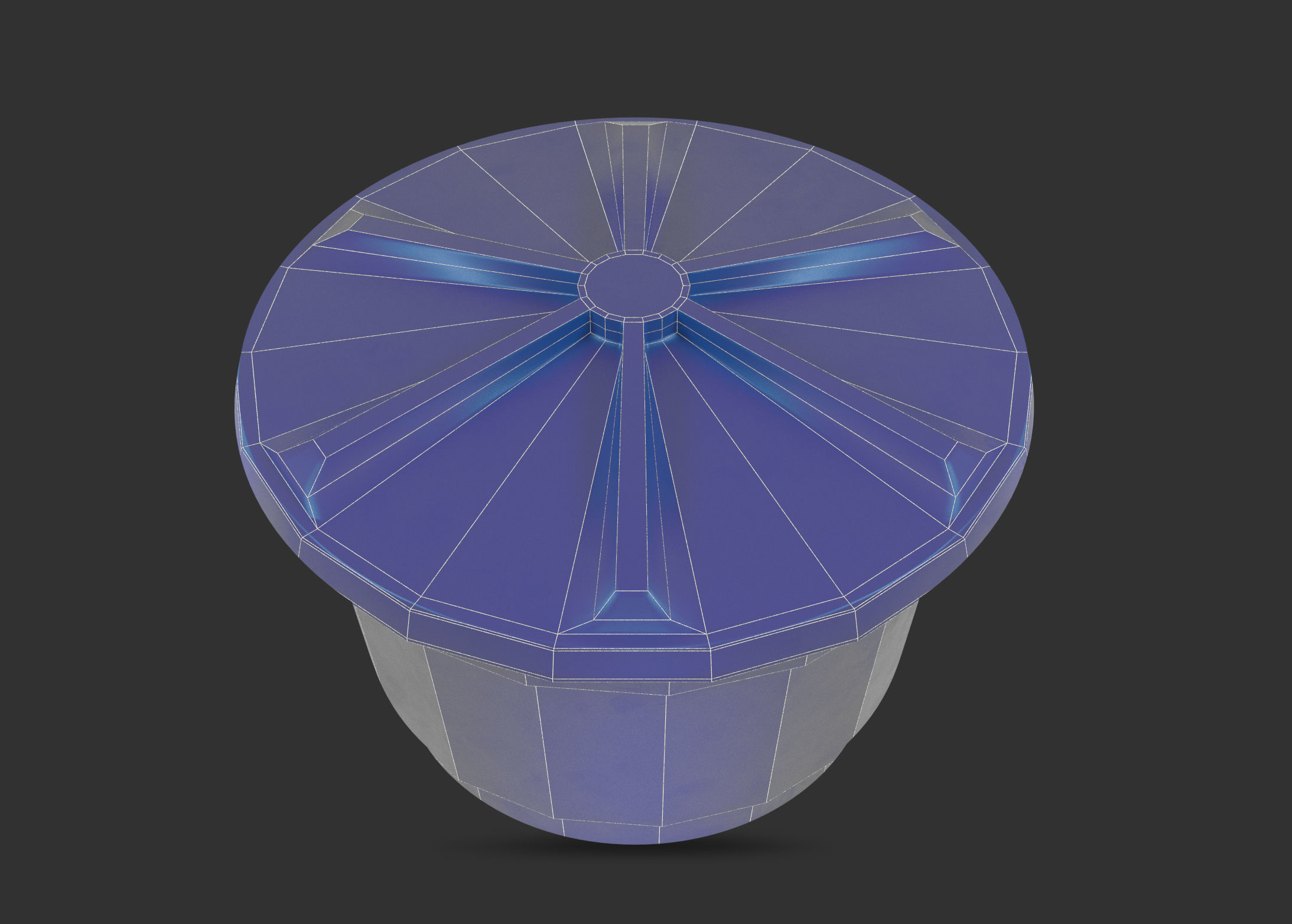 Water Tank Low-poly 3D model_5