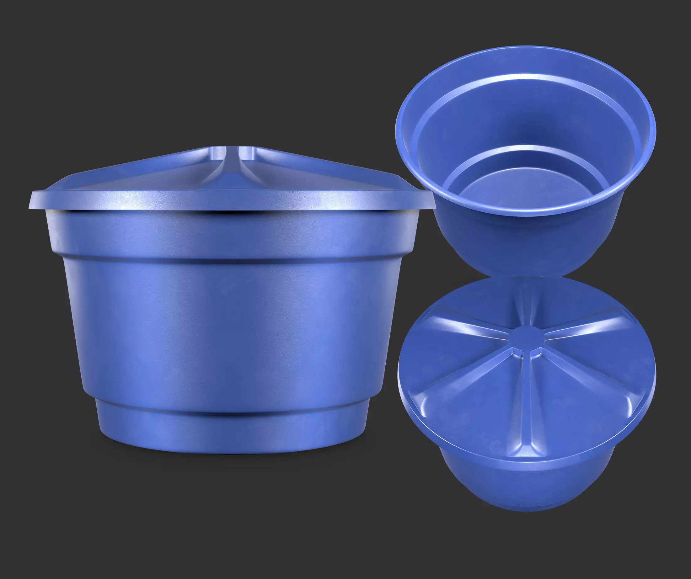 Water Tank Low-poly 3D model_0