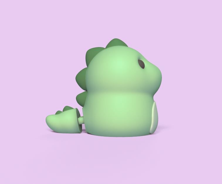 Flexi Little Dino 3D print model_1