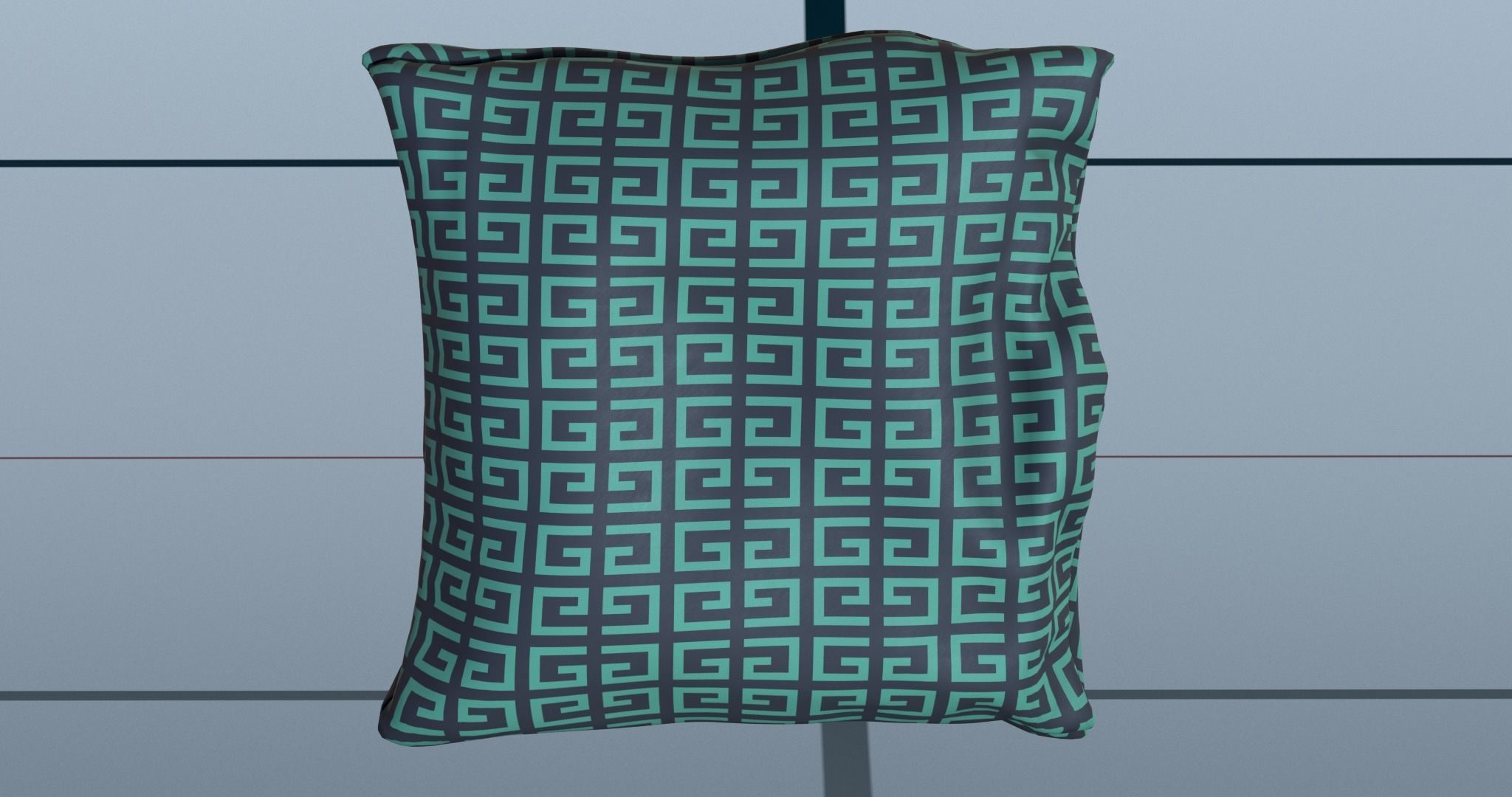 Bed PBR with blanket 3D model_6