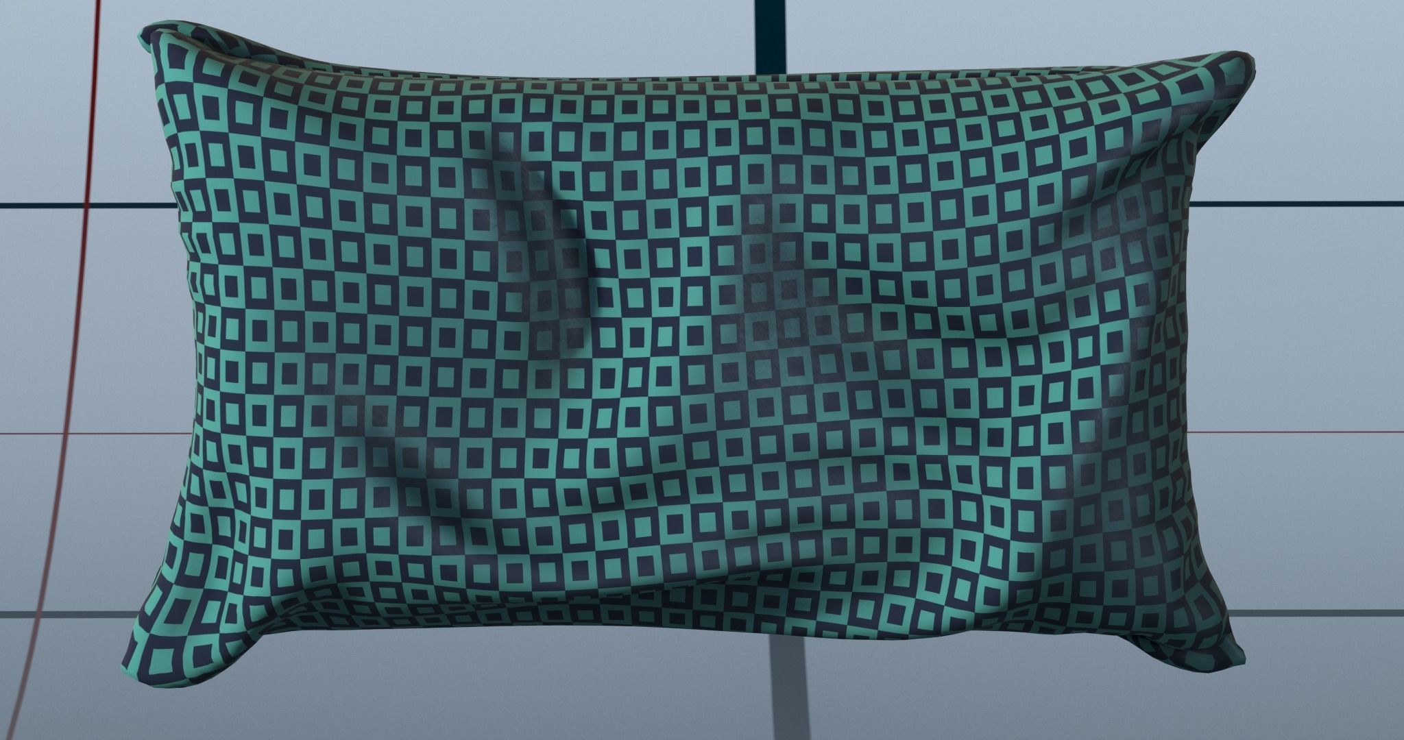 Bed PBR with blanket 3D model_7