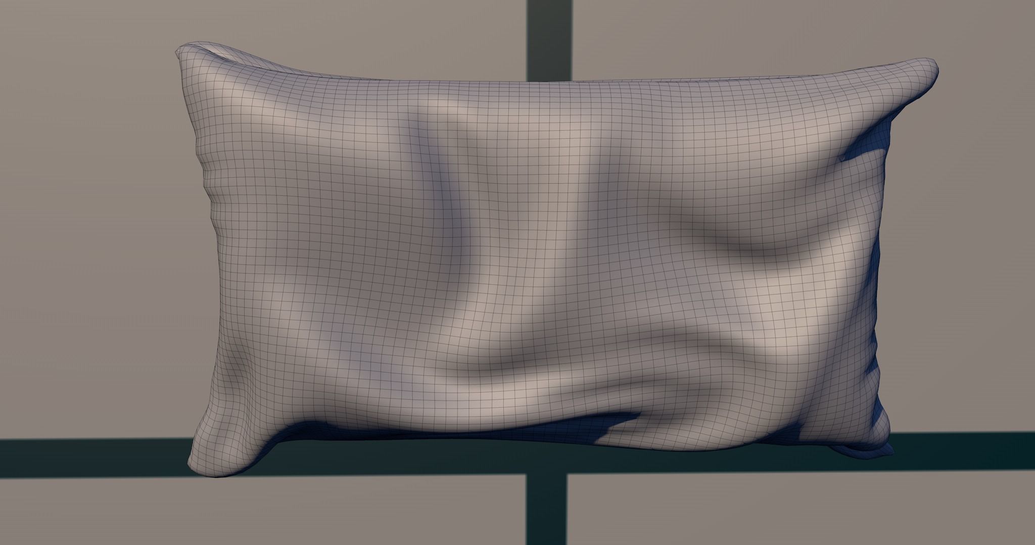 Bed PBR with blanket 3D model_13