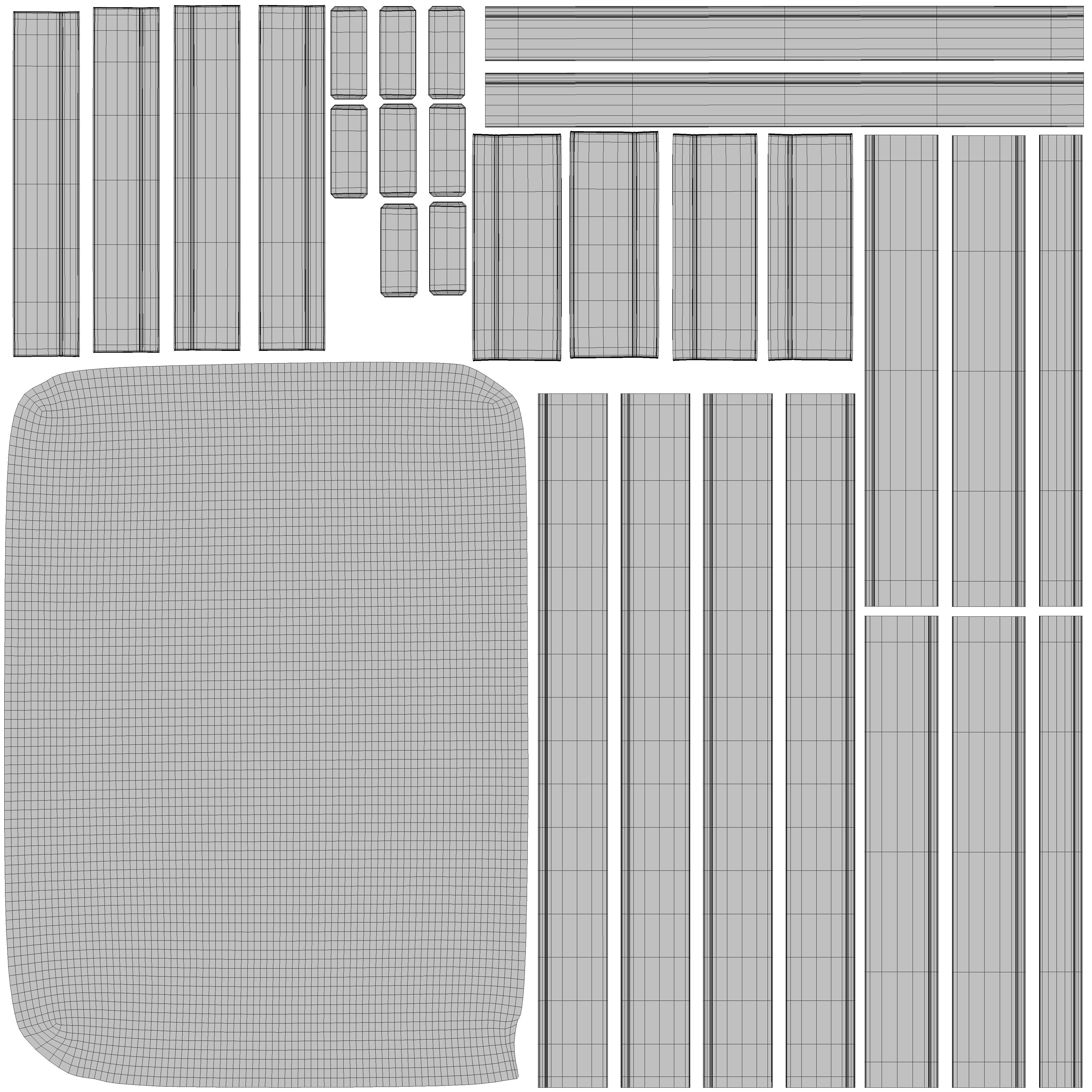 Bed PBR with blanket 3D model_15