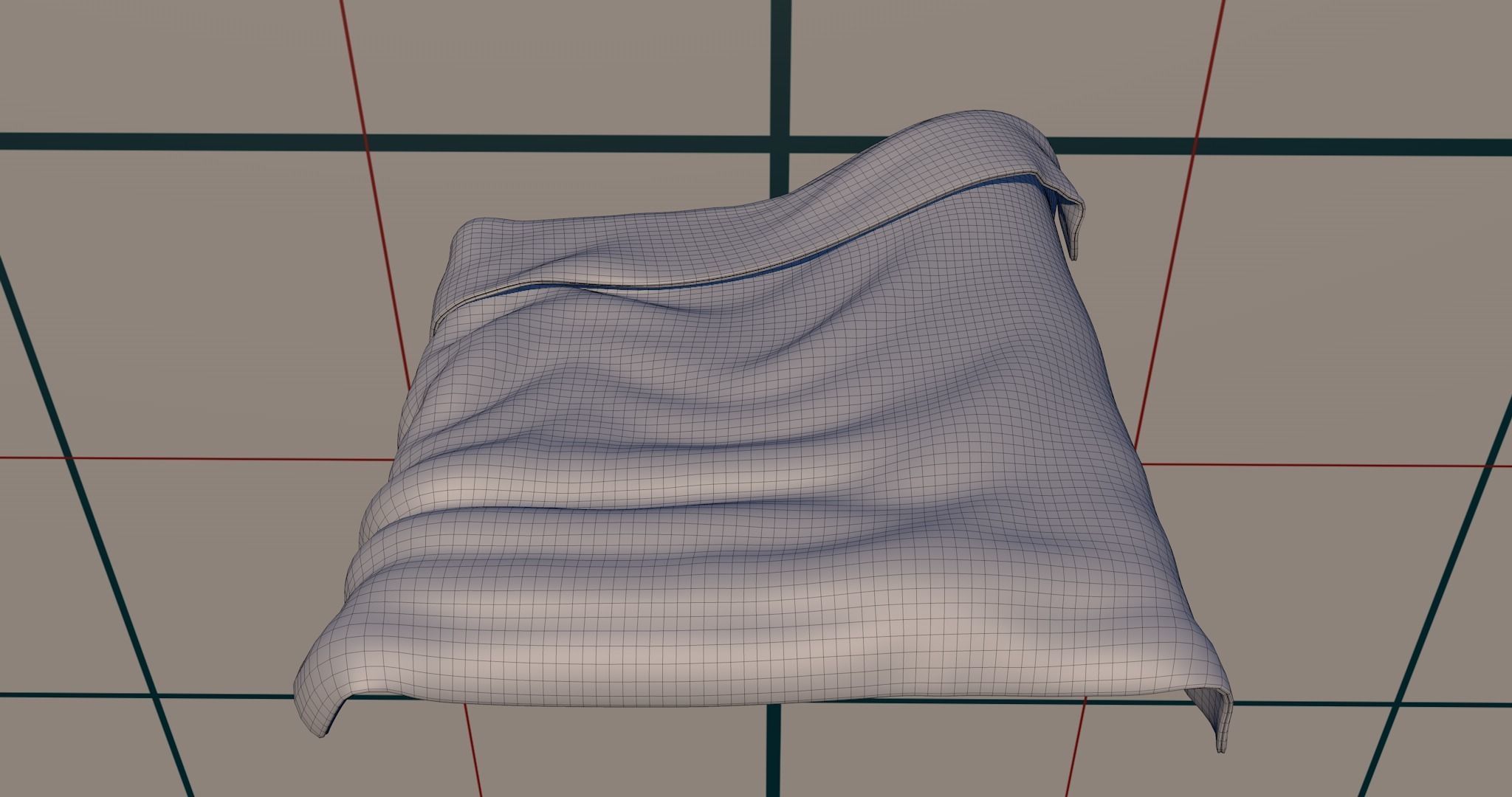 Bed PBR with blanket 3D model_11